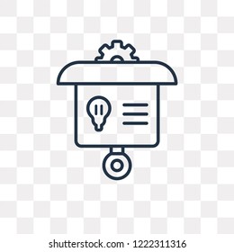 Presentation vector outline icon isolated on transparent background, high quality linear Presentation transparency concept can be used web and mobile