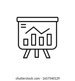 Ilustración de esquema del vector de presentación. Crecimiento del negocio e inversión Icono. Archivo EPS 10 