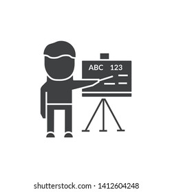 Presentation vector sign and symbol icon- education vector sign.