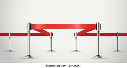 Presentation vector template with red ribbon