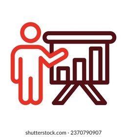 Presentation Vector Thick Line Two Color Icons For Personal And Commercial Use.
