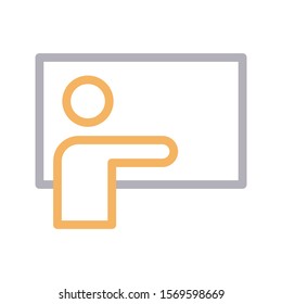 presentation vector thin line icon 