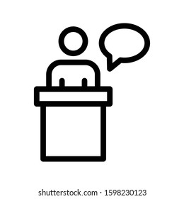 presentation vector thin line icon 