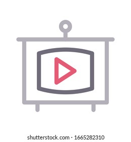 presentation vector thin line icon 