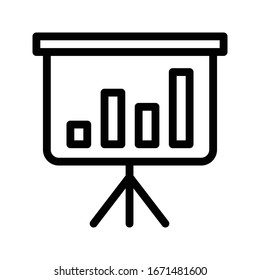 presentation vector thin line icon 