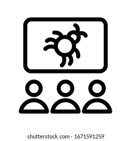 presentation vector thin line icon 