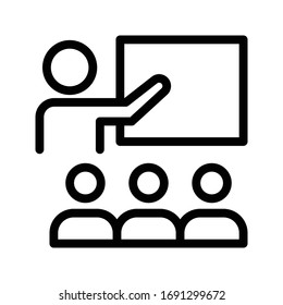 presentation vector thin line icon 