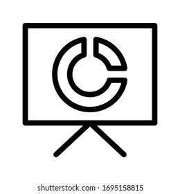 presentation vector thin line icon 