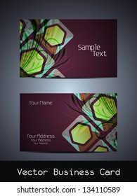 Presentation of visiting card design