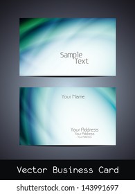 Presentation of visiting card design