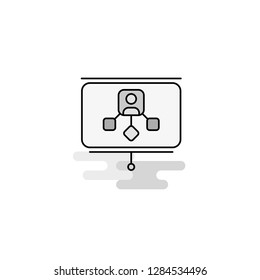 Presentation Web Icon. Flat Line Filled Gray Icon Vector