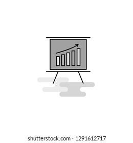 Presentation Web Icon. Flat Line Filled Gray Icon Vector