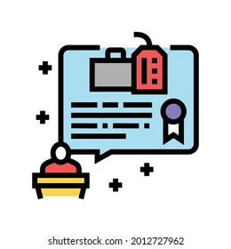 presentation webinar reputation management color icon vector. presentation webinar reputation management sign. isolated symbol illustration