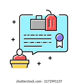 vector de icono de color de administración de reputación de webinar de presentación. signo de gestión de reputación de webinar de presentación. ilustración de símbolo aislado