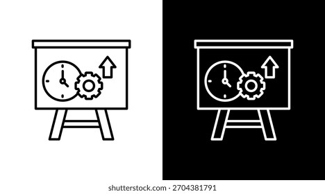 Presentation White Icon Set Design