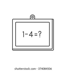 presentation, whiteboard icon line icon