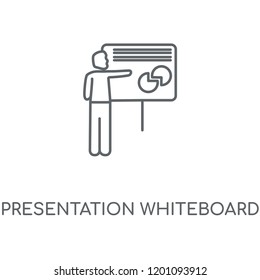 Presentation Whiteboard linear icon. Presentation Whiteboard concept stroke symbol design. Thin graphic elements vector illustration, outline pattern on a white background, eps 10.