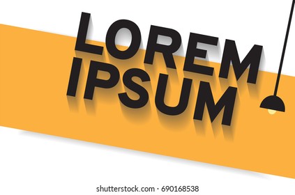 Presentation for your text or Logotype. Vector illustration in flat minimalist style, for website banner or another design production.