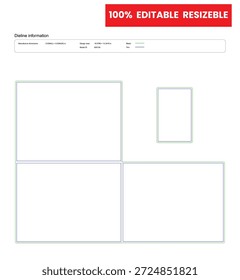 presentation_folder dieline caja de Plantilla dieline líneas de troquel de empaquetado personalizado dieline caja de cartón dieline pizza diseño de empaquetado de producto imprimible,