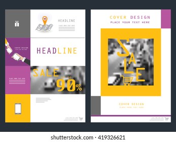 Presentation.Annual report brochure flyer design template vector, Leaflet cover abstract flat background, layout in A4 size