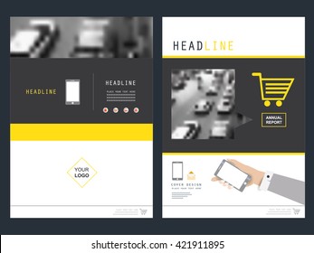 Presentation.Annual report brochure flyer design template vector, Leaflet cover abstract flat background, layout in A4 size