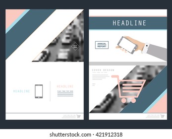 Presentation.Annual report brochure flyer design template vector, Leaflet cover abstract flat background, layout in A4 size