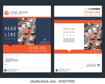 Presentation.Annual report brochure flyer design template vector, Leaflet cover abstract flat background, layout in A4 size