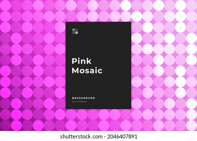 Presentation.Pink mosaic background. Modern cover. Illustration design layout. Company brochure template. Texture. Pattern. Background. Backdrop. Eps10 vector