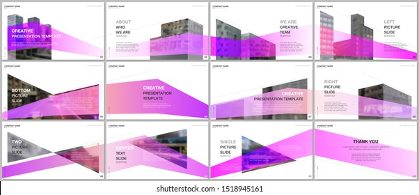 Presentations design, portfolio vector templates with architecture design. Abstract modern architectural background. Multipurpose template for presentation slide, flyer leaflet, brochure cover, report