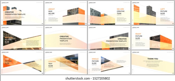 Presentations design, portfolio vector templates with architecture design. Abstract modern architectural background. Multipurpose template for presentation slide, flyer leaflet, brochure cover, report