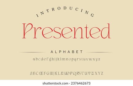 Presented the luxury type elegant font and glamour alphabet vector set