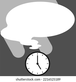 Presenter With Conversation Bubble Showing New Announcement. Colleague Speech Balloon Presenting Fresh And Important News Messages.