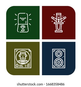 conjunto de iconos del presentador. Iconos de la colección de oradores, políticos y oradores