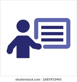 presenter icons. simple colored vector