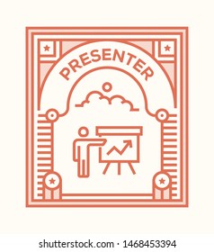 PRESENTER AND ILLUSTRATION ICON CONCEPT