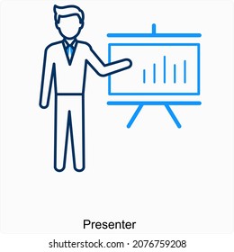 Presenter or Lecture Icon Concept