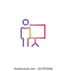 Presenter  - Line Vector Icon