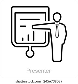 Presenter and manager icon concept