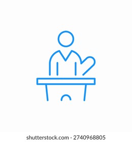 presenter person icon sign vector