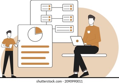 Presenter And Worker On there Job Illustration