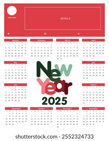 Presenting a beautifully designed 2025 calendar, perfect for personal or professional use. This calendar features a clean and elegant layout, making it both visually appealing and functional. 