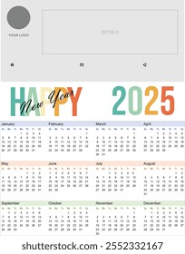 Presenting a beautifully designed 2025 calendar, perfect for personal or professional use. This calendar features a clean and elegant layout, making it both visually appealing and functional.