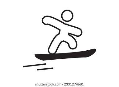 Presenting a collection of winter sports icons, including an icon for snowboarding, this set showcases a variety of engaging visual representations related to winter activities. These meticulously des