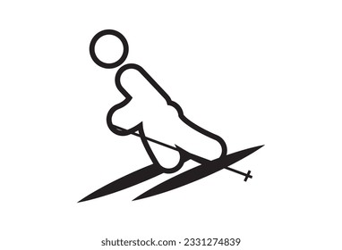 Presenting a collection of winter sports icons, including an icon for ski, this set showcases a variety of engaging visual representations related to winter activities. These meticulously des