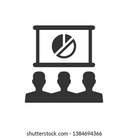 Presenting graphical report, statistic icon