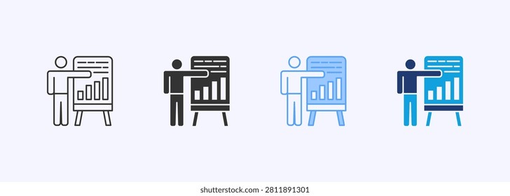 Presenting Icon Set Multiple Style Collection Illustration