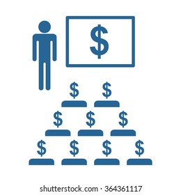 Presenting Increment  icon, vector illustration. Modern design. Flat design style
