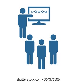 Presenting Increment  icon, vector illustration. Modern design. Flat design style