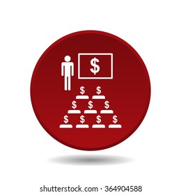 Presenting Increment  icon, vector illustration. Modern design. Flat design style