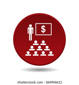 Presenting Increment  icon, vector illustration. Modern design. Flat design style